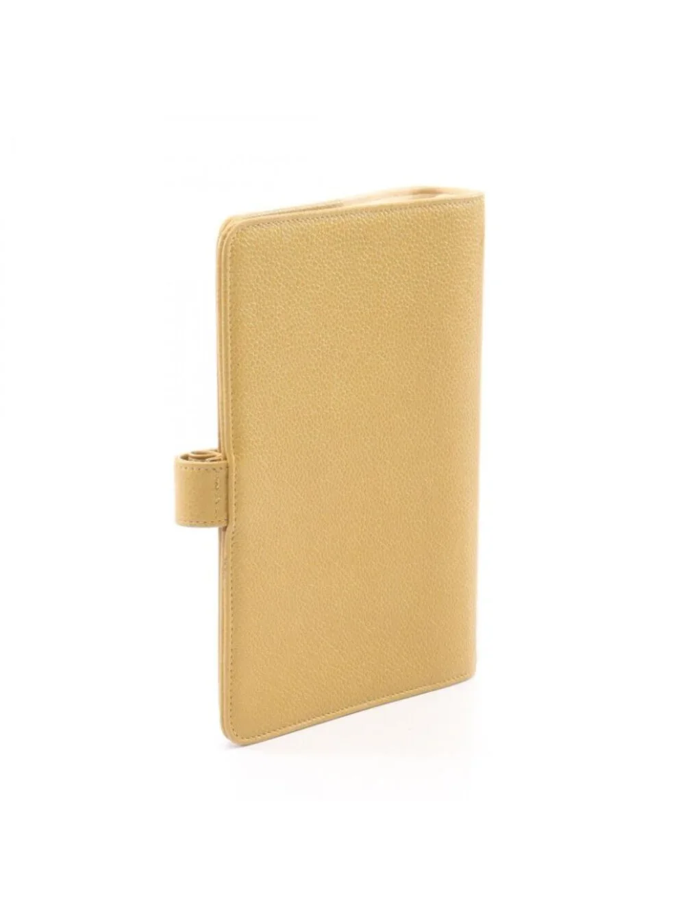 Chanel Notebook Cover CC Logo Yellow Caviar Leather CC Agenda PM